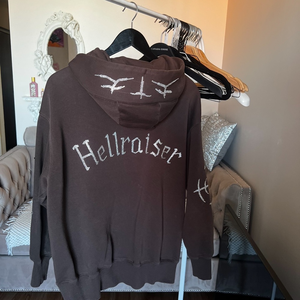 Brown Nike custom Hellraiser Hoodie